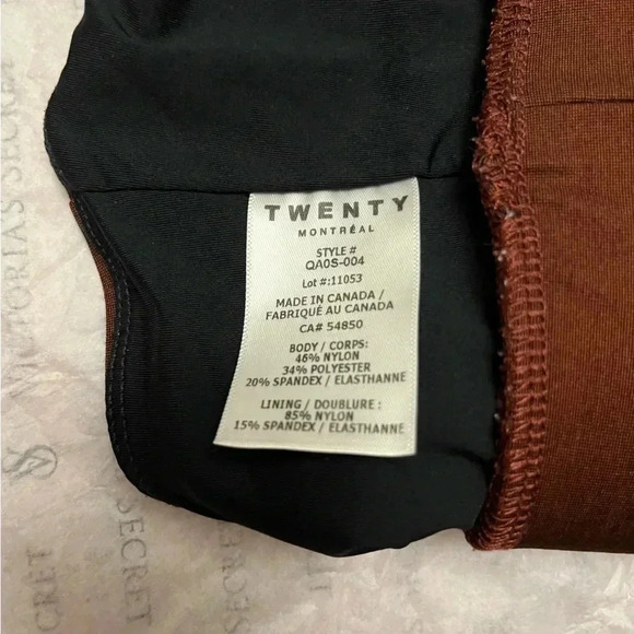 NWOT Twenty Montreal Colorsphere Dual Color Sports Bra Brown S - Picture 6 of 7